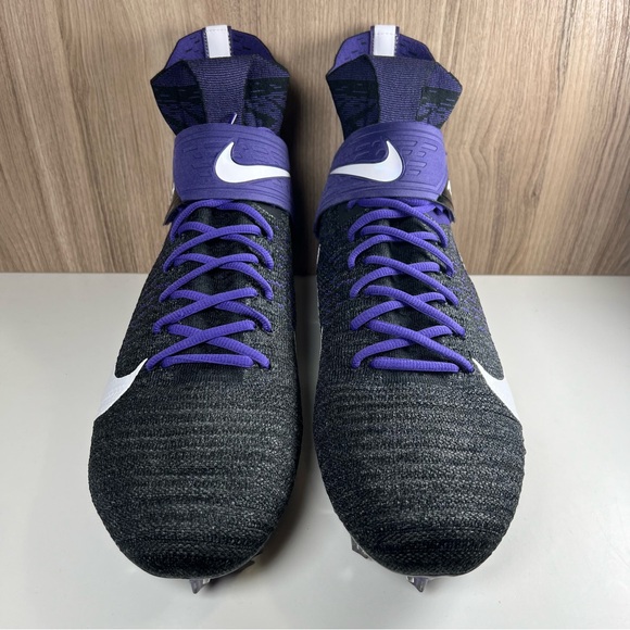 Nike Alpha Menace Elite 2 Flyknit Football Cleats BV2077-011 Men’s Size 14 - Picture 3 of 10